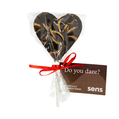 Milk Chocolate Lollipop With Crunchy Worms